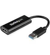 StarTech.com USB 3.0 to Dual HDMI Adapter - 1x 4K 30Hz & 1x 1080p - External Video & Graphics Car...
