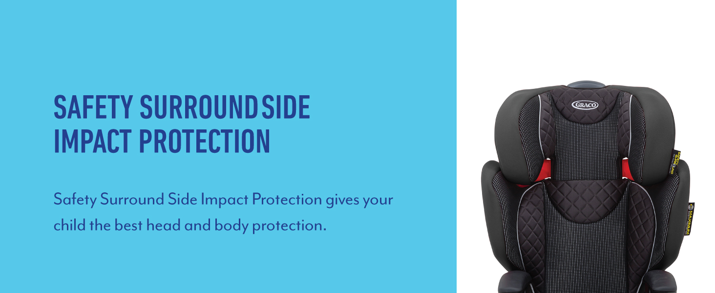 Graco Affix group 2/3 highback booster car seat side impact protection
