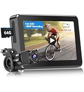 PARKVISION Bike Camera Mirror with Recording, 4.3” AHD 1080P Monitor Bike Rear View Camera, 8000m...