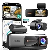 BOTSLAB 4K Dash Cam Front and Rear, Night Vision, ADAS, 2K Rear Camera, 170° Wide Angle, Built-in...
