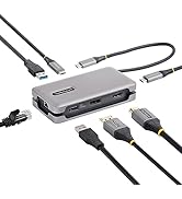 StarTech.com USB-C Triple Monitor Docking Station - HDMI/DP Triple 4k USB C Dock - 5x USB Hub - G...