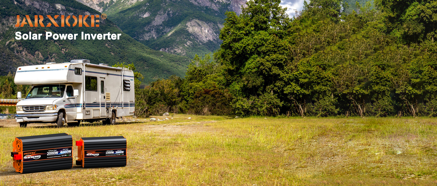 Text reads 'PAINSTORE'. Image shows RV or camper van parked in a scenic mountain location with grass and trees in background.