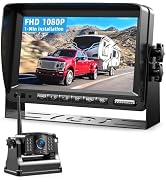 4 Magnetic Solar Wireless Reversing Camera Kit, 9 Inch HD 1080P Monitor, 1 Min Install, 9600mAh R...