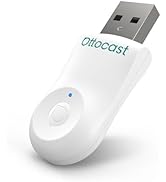 Text reads 'Ottocast' and 'MINI'. Product photos showing a small black electronic device with USB ports and connection interfaces from multiple angles.