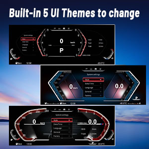Text reads 'Core Functions'. Dark blue panel displaying technical icons for tire pressure, dashboard, repair, temperature, and mileage functions.