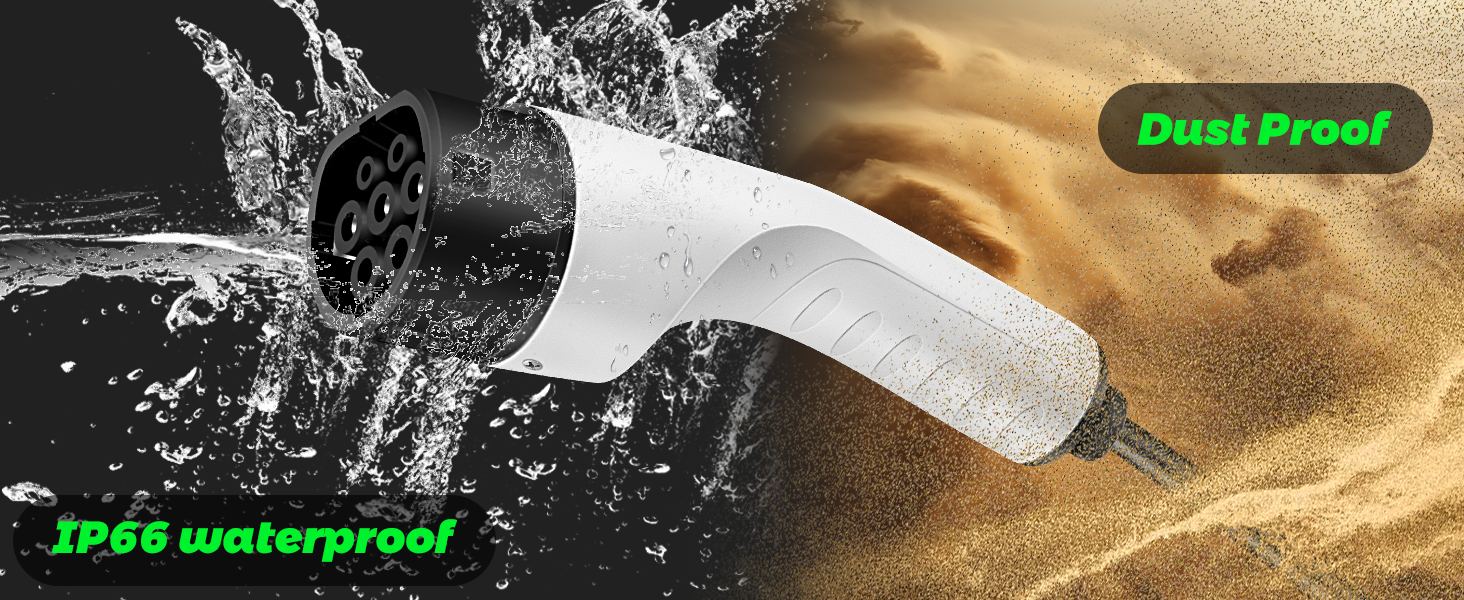 Text reads 'IP44 waterproof' and 'Water-proof'. Handheld cleaning brush shown wet with water spray against wood surface, demonstrating waterproof capability.