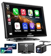 ESSGOO 7 Inch IPS Carplay Display, CarPlay Android Car for Apple, Supports Siri & G-oogle Assista...