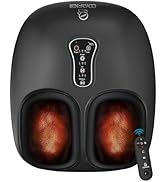 COMFIER Foot Massager with Heat Compression & Vibration Shiatsu Feet Massager for Plantar Fasciit...