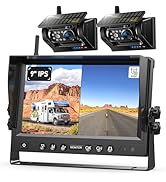 Text reads '7° IPS'. Digital display screens showing RV or recreational vehicle in desert landscape setting, demonstrating viewing angles or display functionality.