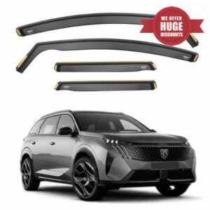 ISPEED Wind Deflectors For Peugeot 5008 MK3 2024-2027 5-Door SUV 4pc Set | Keep Your Car Ventilated In Rain & Wind