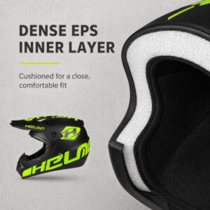 Gloves 4-Piece Off Road Motorbike Helmet with Face Covering for Motocross
