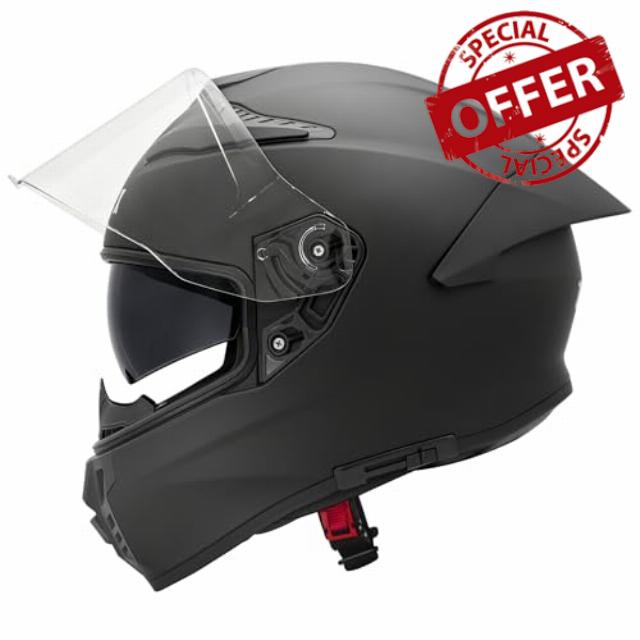 Zorax ZOR-822 Full Face DVS Motorbike Helmet - Matt Black XXL (63-64cm)                                                          Full Face Helmet Crash Helmets for Motorbikes Motor Bike Ece Approved Soft and Breathable Padding