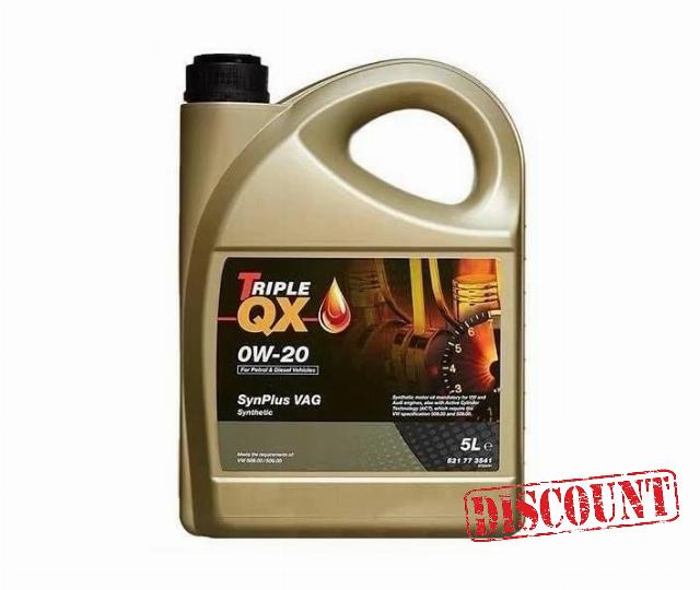 Triple QX Engine Oil SynPlus 0W-20 5L 0W20 V A G TQX Premium Fully Synthetic Engine Oil 5 LITRE For Petrol & Diesel Engines