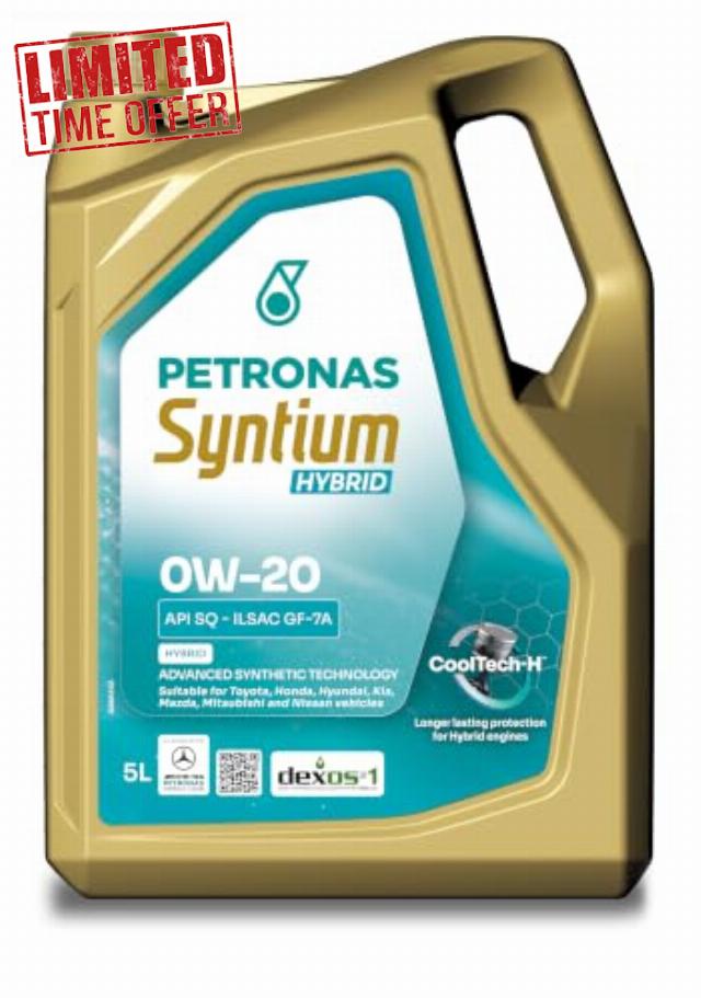 PETRONAS Syntium Hybrid 0W-20 Advanced Synthetic Oil 5L CoolTech-H™ Technology