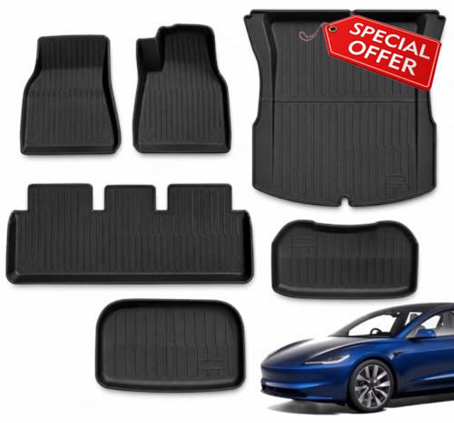 Xtremeauto All Weather Floor Mats & Boot Liner Set for Tesla Model 3 Highland 2023-2026