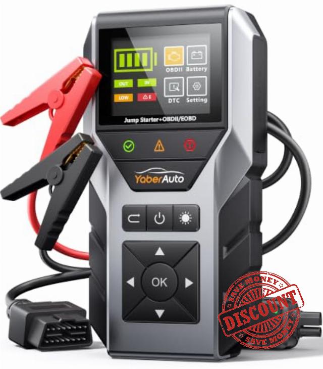 YaberAuto Jump Starter Power Pack 7000A with OBD2 Scanner