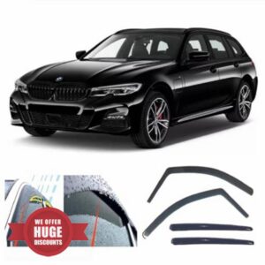 4x Wind Deflectors for BMW 3 Series (G21) Touring Estate 5-door 2018 2019 2020 2021 2022 2023 2024 2025 2026 Rain Guards Weather Shields Sun Visors
