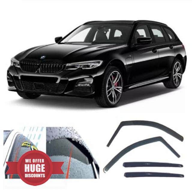 4x Wind Deflectors for BMW 3 Series (G21) Touring Estate 5-door 2018 2019 2020 2021 2022 2023 2024 2025 2026 Rain Guards Weather Shields Sun Visors