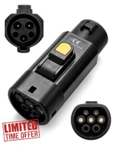 Erato Type 1 to Type 2 EV Charging Adapter 32A AC SAE J1772 to IEC 62196                                                          Convertor Electric Vehicle Charging Adapter Car Charging Cable Adapte