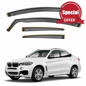 ISPEED Wind Deflectors For BMW X6 F16 2014-2019 5-Door SUV 4pc Set | Keep Your Car Ventilated In Rain & Wind