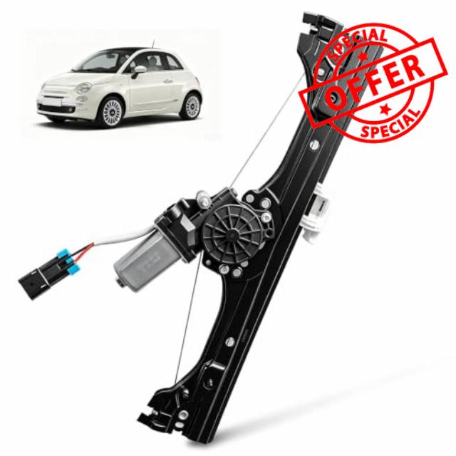 Front Left Power Window Regulator Assembly fit for Fiat 500 2012-2019 Replace OEM 751-648 68070267AC 68070267AD