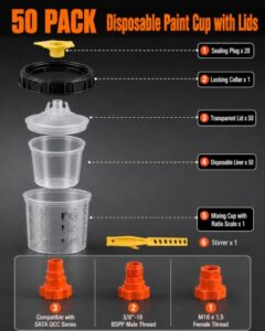 50 Liners & Lids                                                          Spray Gun Cup Kit
