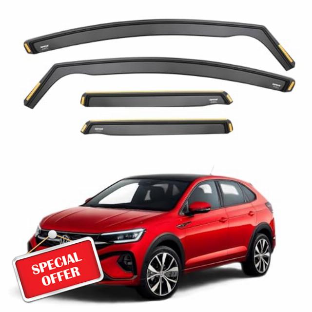 ISPEED Wind Deflectors For VW Taigo 2020-2027 5-Door SUV Wind Deflectors 4pc Set | Keep Your Car Ventilated In Rain & Wind