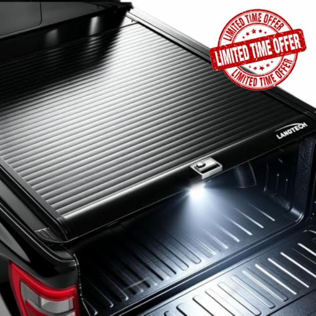 Retractable Hard Tonneau Cover for 2023-2026 Ford Ranger 5ft Truck Bed (61") Built-in Combination Lock (No Key Needed)