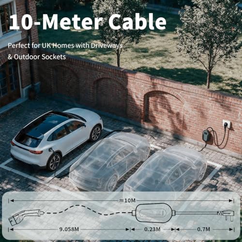 10m Portable Granny Charger 3kW 10-in-1 Safety