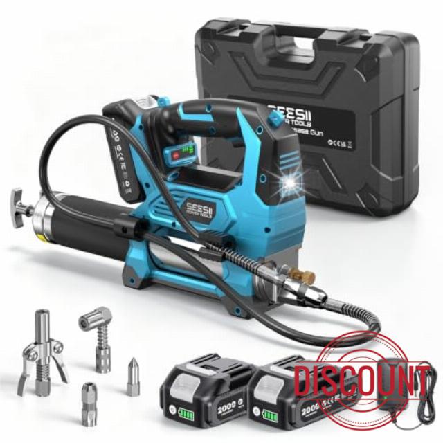 Seesii 12000PSI Electric Grease Gun Cordless