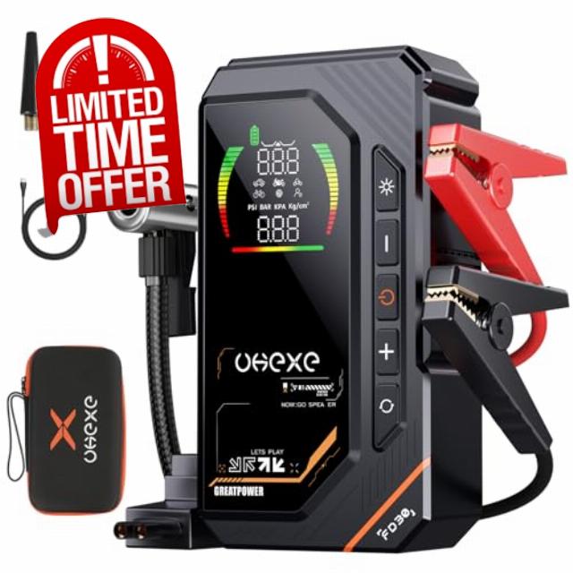 5000A Jump Starter with 160PSI Air Compressor