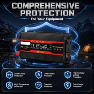 Car Power Inverters wih Dual USB 5A Fast Charge