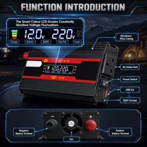 Power Inverters with Digital Display for Car Truck Van Boa