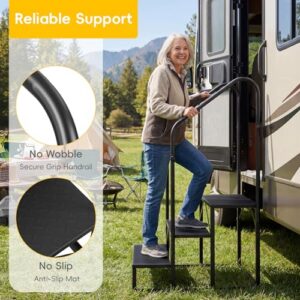 660lbs Load Capacity Anti-Slip Portable Stairs for RV
