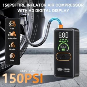 150PSI Car Battery Jump Starter Portable (9.0 Gas/8L Diesel)