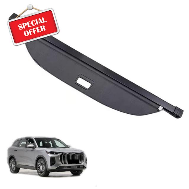 Trunk Cargo Cover for Chery Tiggo 9X 2026 Parcel Shelf Fits Retractable Load Luggage Security Blind Sunshade Canvas Aluminium Alloy Black
