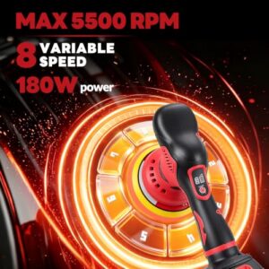 2 x 21V 2000mAh 8 Speed Control Car Buffer Polisher Machine with 25 Accessories