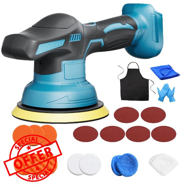 Cordless Buffer Car Polisher for Makita 18V LXT Series Battery (only tool)                                                          with 19 PCS Attachments