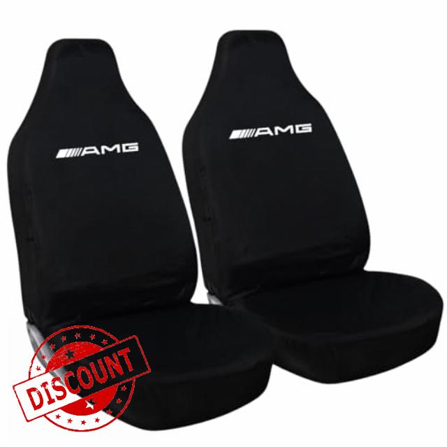 Fits Mercedes AMG 100% Waterproof and Heavy Duty Front Pair Seat Covers With Logo