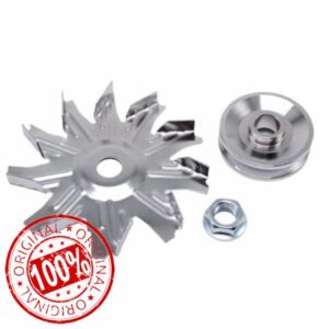Alternator Fan and Pulley Kit Compatible with Small Block 283 327 350 383 400 Engines for 1957–1985 Models