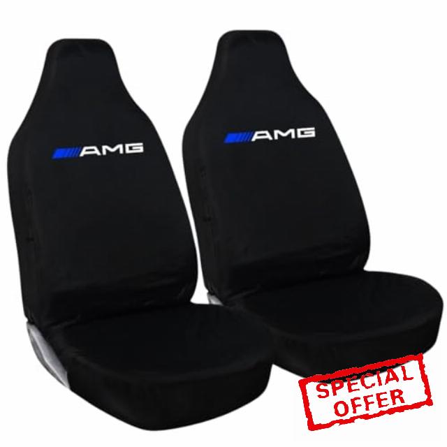 Fits Mercedes AMG 100% Waterproof and Heavy Duty Front Pair Seat Covers With Logo