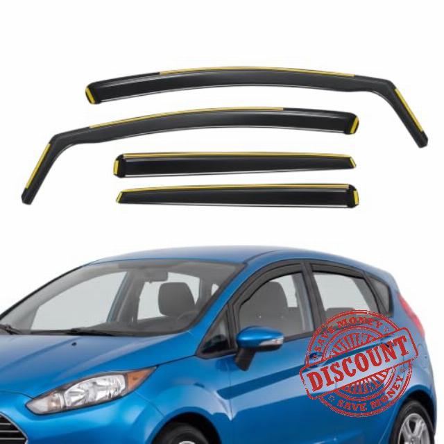 Wind Deflectors Rain Guards Fit for Ford Fiesta MK7 2008-2017                                                          5 Door Hatchback Wind Deflectors