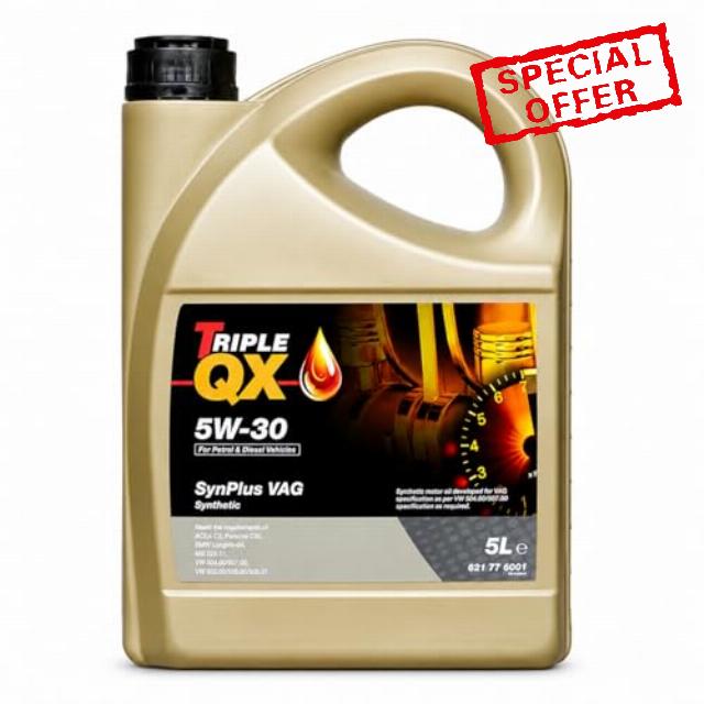 Triple QX SynPlus V A G 5W-30 Fully Synthetic Engine Oil 5L Car Motor Oil ACEA C3 API SN 504.00 507.00 C3