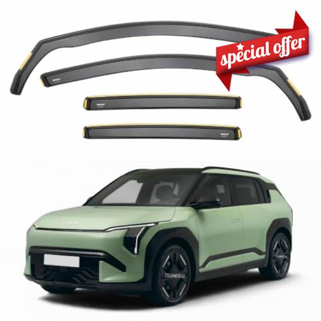 ISPEED Wind Deflectors For Kia EV3 2024-2027 4pc Set | Keep Your Car Ventilated In Rain & Wind