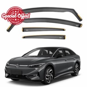 ISPEED Wind Deflectors For VW ID7 2023-2027 4-Door Saloon 4pc Set | Keep Your Car Ventilated In Rain & Wind