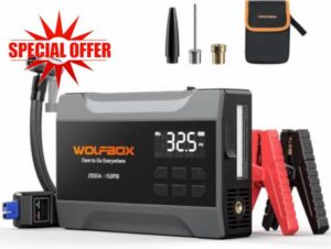 WOLFBOX MV10Air Jump Stater with Air Compressor 5.0L Petrol / 3.0L Diesel 4-in-1