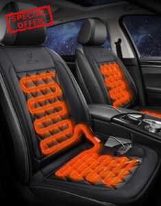 Buybai Car Seat Cover Comfortable Leather Seat Cushion Front Seat Covers