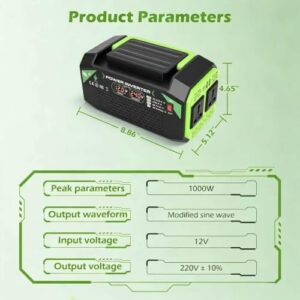 Car Power Inverter DC 12V to AC 240V 2 AC