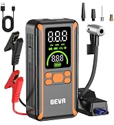 BEVA Tyre Inflator Air Compressor, 4X Faster Inflation Cordless Tyre Pressure Pump with Digital P...