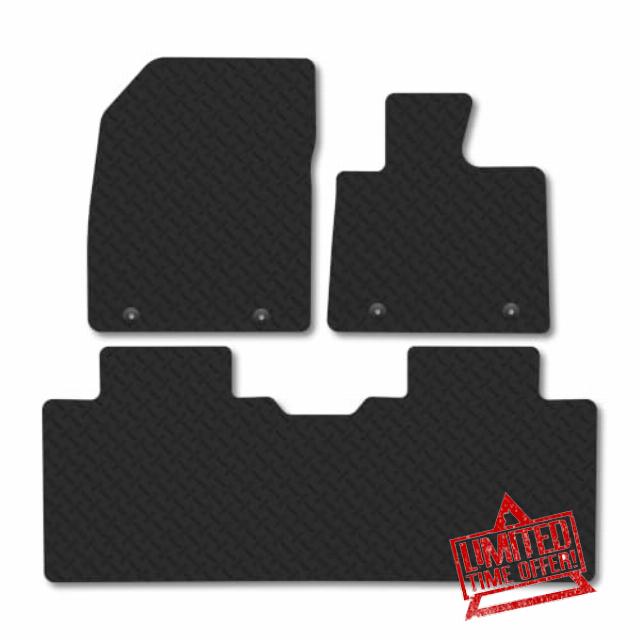 Geely EX5 (2025+) 5mm Rubber Car Mats                                                          Heavy Duty Rubber Tailored Fit Floor Mats Full Coverage Durable Waterproof Accessories Easy Clean Anti Slip Made in the UK